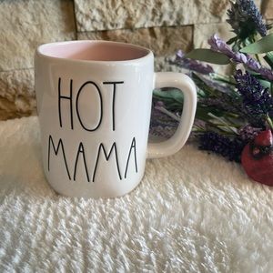 Rae Dunn HOT MAMA Mug Pink Inside